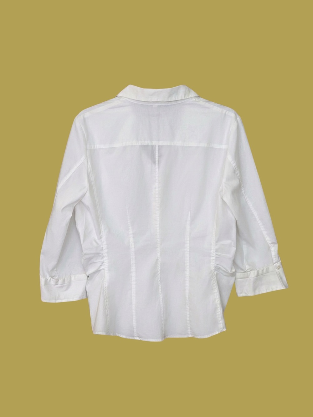 New York & Company White Tailored Button-Down Shirt - Picture 6 of 6
